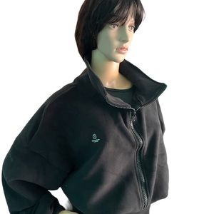 🖤Zip Up Drop Shoulder Jacket, Casual Solid Long Sleeve Drawstring Crop Jacket🖤